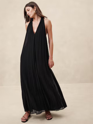 Odetta Pleated Maxi Dress | Banana Republic (US)