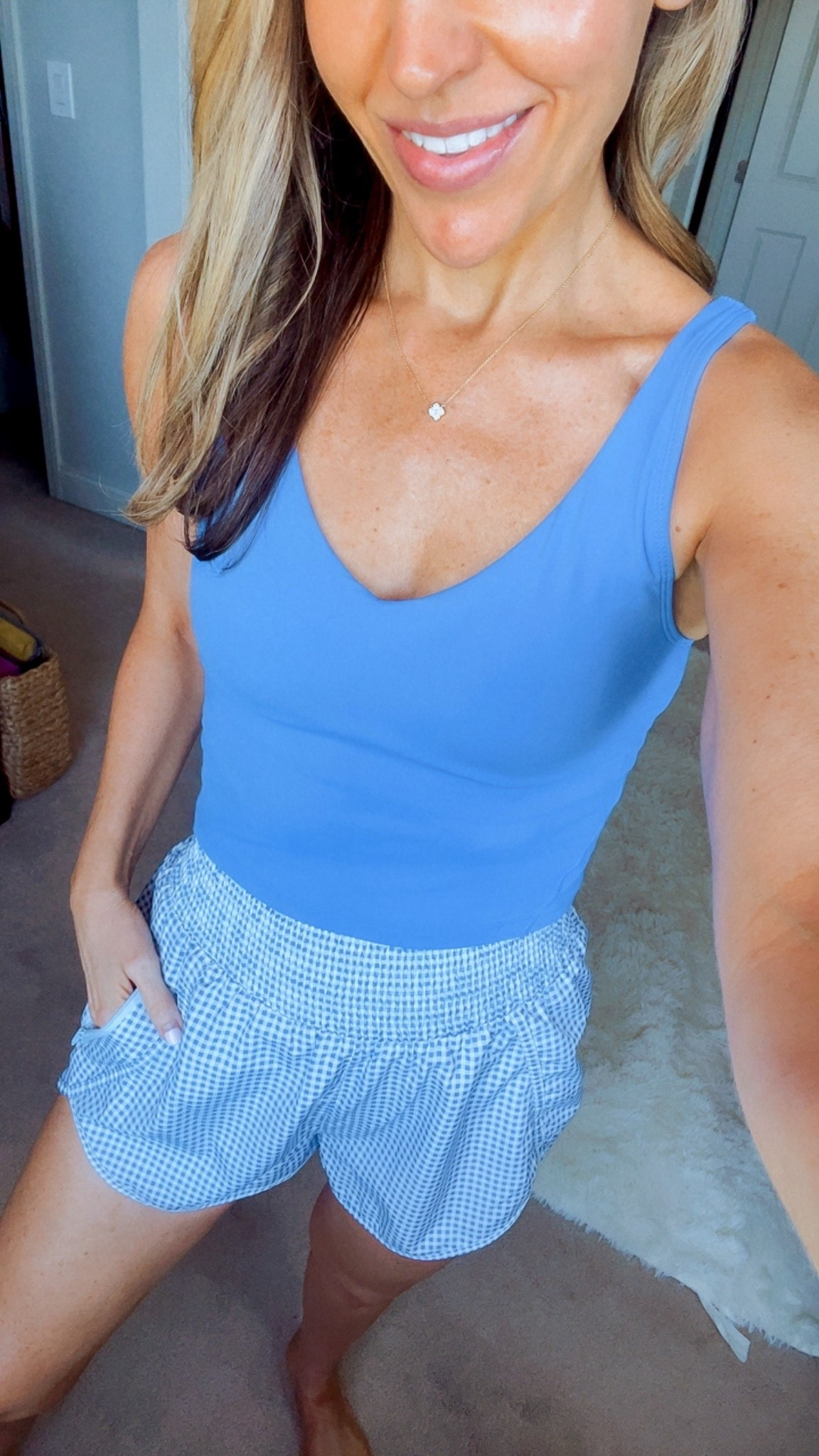 Stylish & comfy athleisure fit! This tank has built in bra & these shorts have built in liner, high waisted & zipper pocket! Wearing xs

#LTKootd #LTKSaleAlert #LTKActive