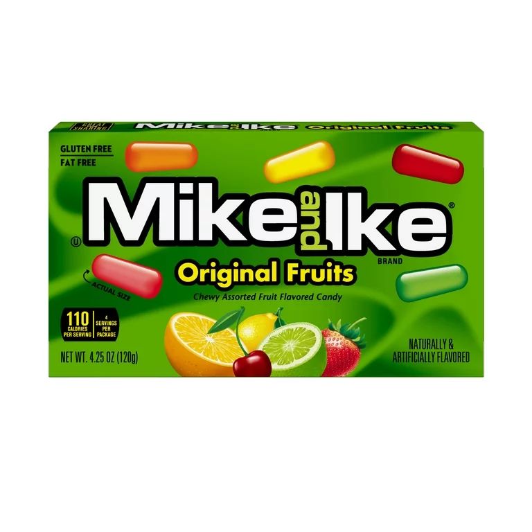 Mike and Ike Original Fruits Chewy Candy, 4.25 Ounce Theater Box, 1 Count | Walmart (US)