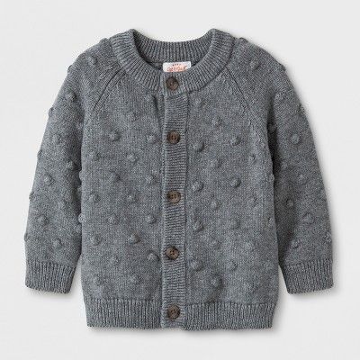 Baby Button-Up Cardigan Sweater - Cat & Jack™ Gray | Target