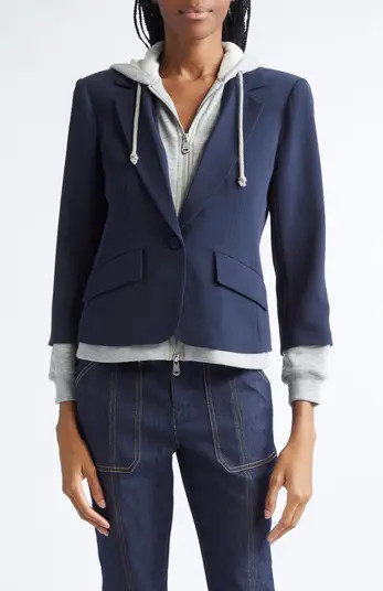 Le Petite Khloe Zip-Up Hoodie Blazer | Nordstrom