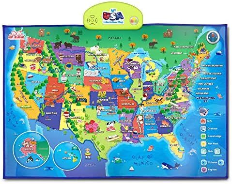 BEST LEARNING i-Poster My USA Interactive Map - Educational Talking Toy for Kids of Ages 5 to 12 ... | Amazon (US)