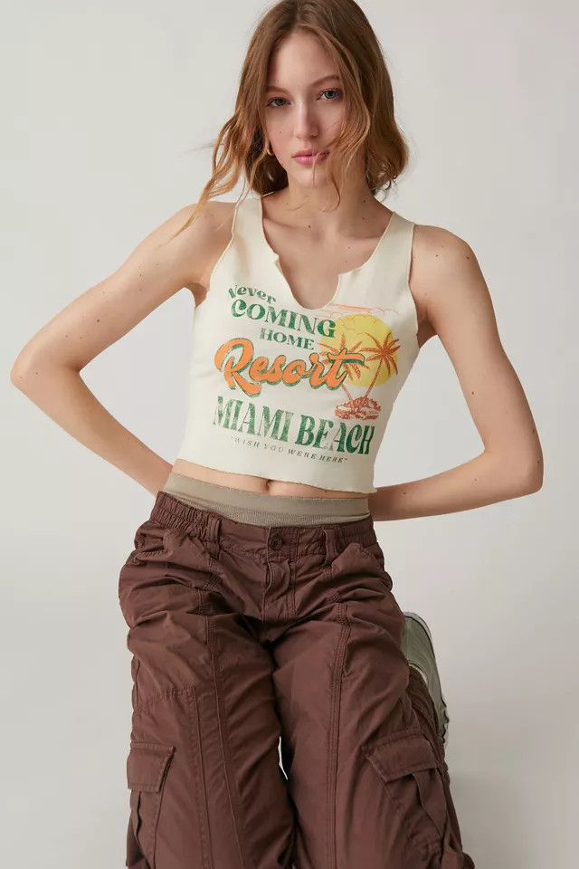 Beach Resort Notch Neck Tank Top | Urban Outfitters (US and RoW)