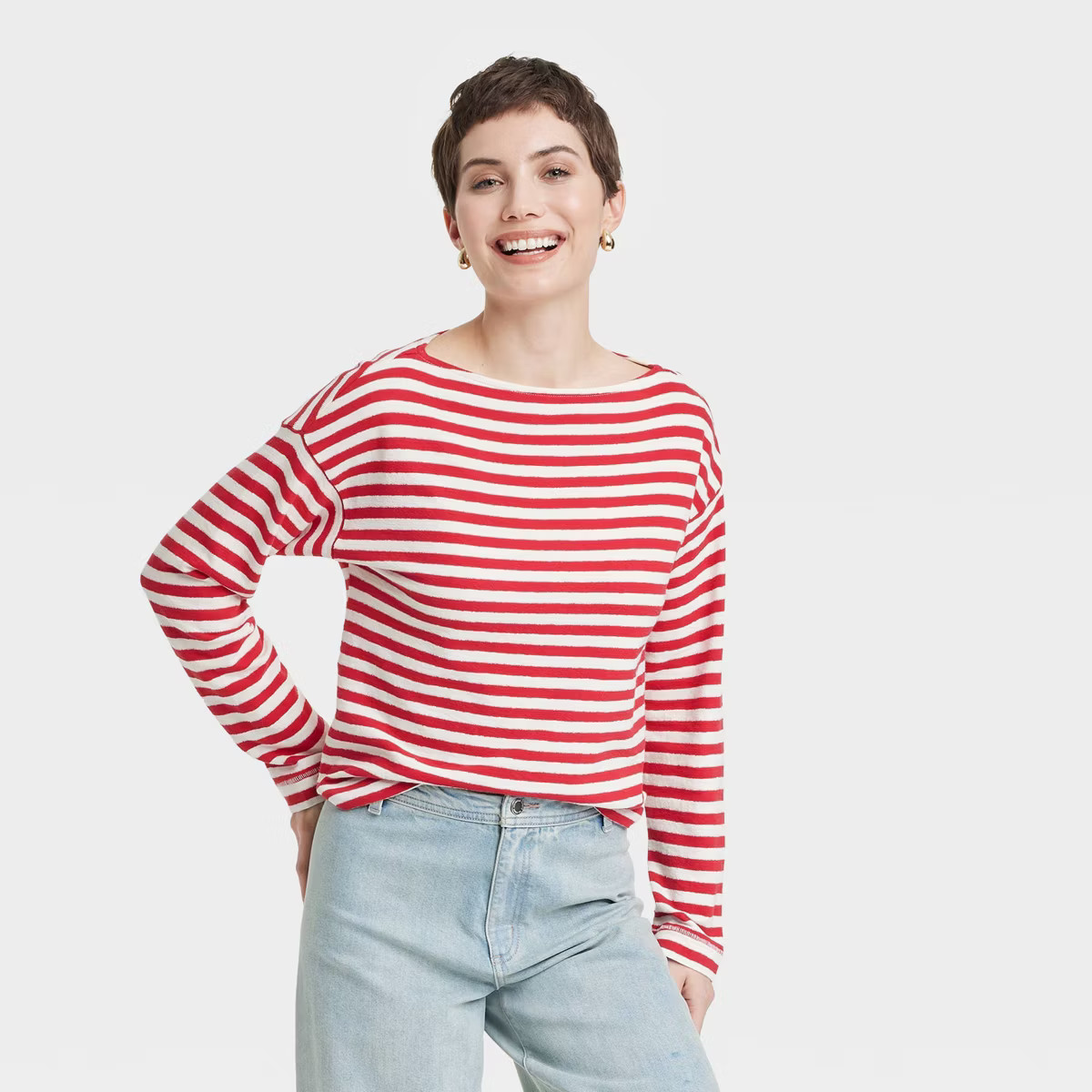 Women's Long Sleeve Boat Neck T-Shirt - Universal Thread™ | Target