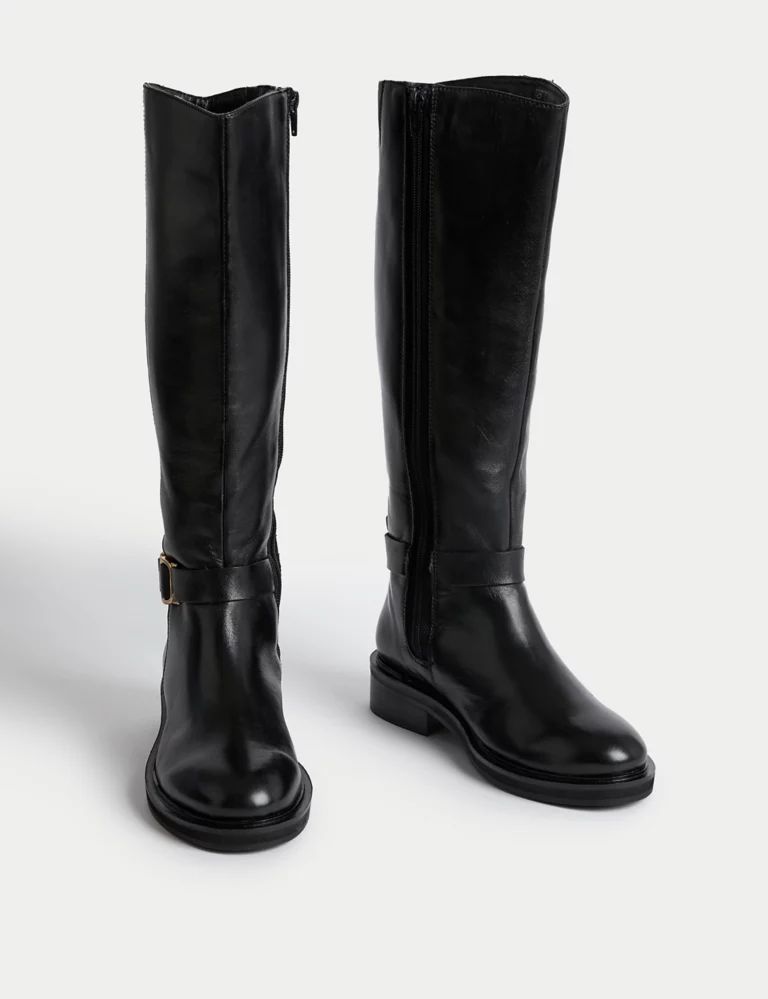 Leather Flat Riding Boots | Marks & Spencer (UK)