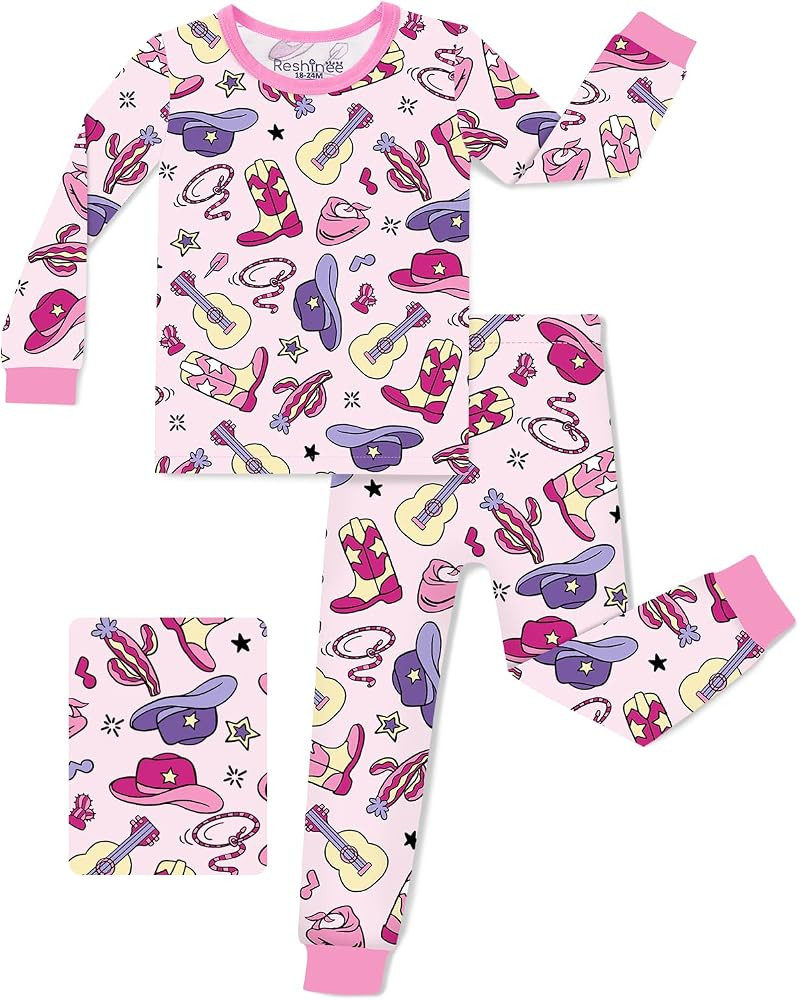 Bamboo Viscose Toddler Girls Kids Pajamas Unicorn Mermaid Pjs Long Sleeve Snug fit 12M-8Y 2pcs So... | Amazon (US)