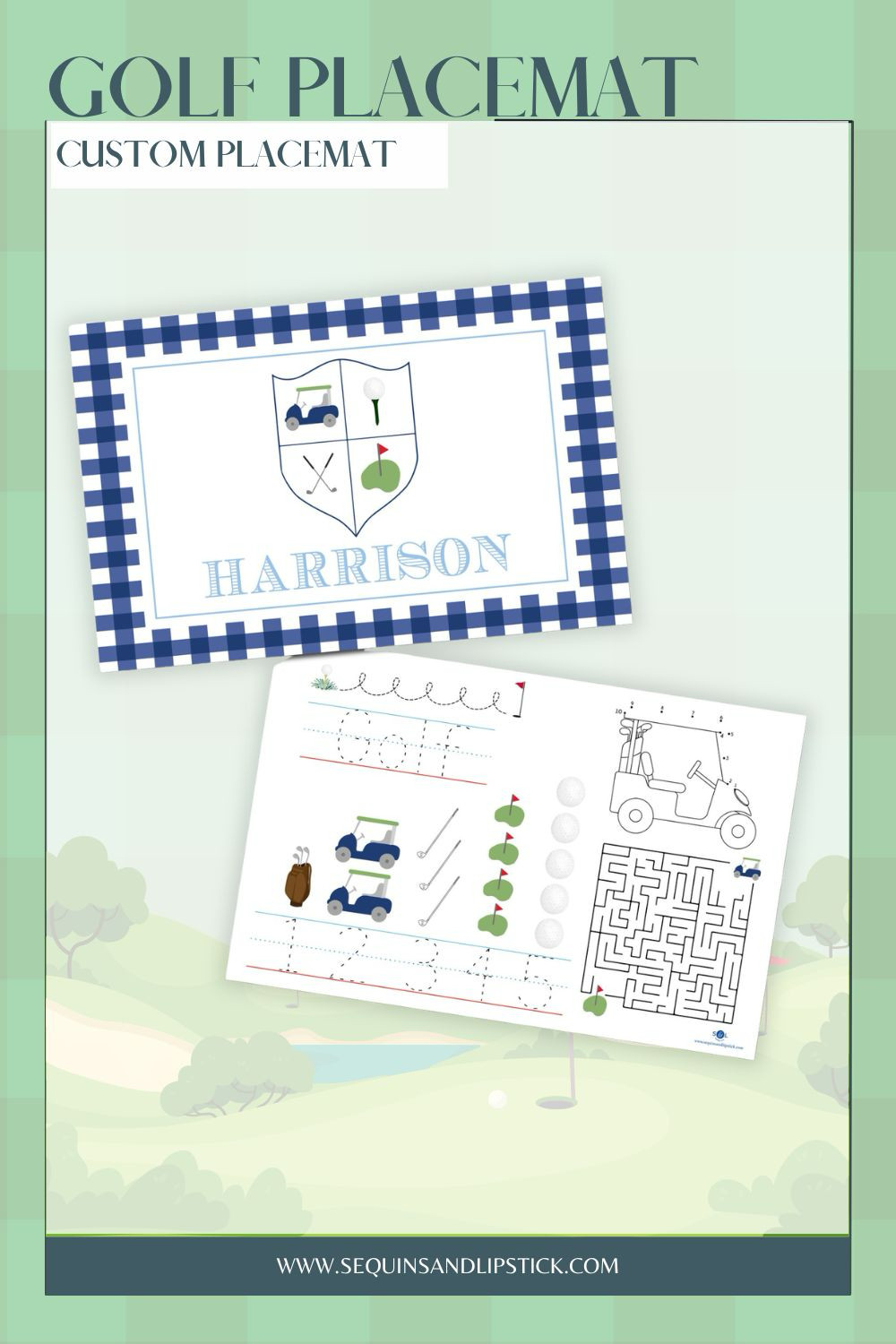 A fun reusable kids placemat for everyday meals travel restaurants and golf inspired decor.  

 #LTKmomlife #LTKfoodie #LTKKids