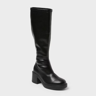 Women’s Danika Tall Stretch Boots with Memory Foam Insole – Wild Fable™ Black | Target