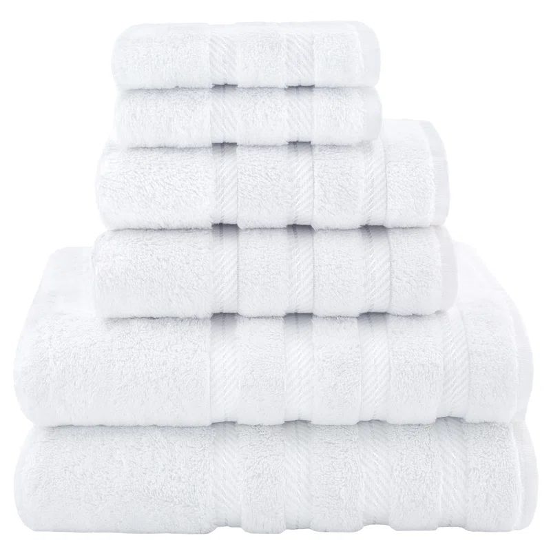 Premium Turkish Bath Towel Set, 6 Piece Super Soft and Absorbent 100% Cotton Darcelle Collection | Wayfair North America