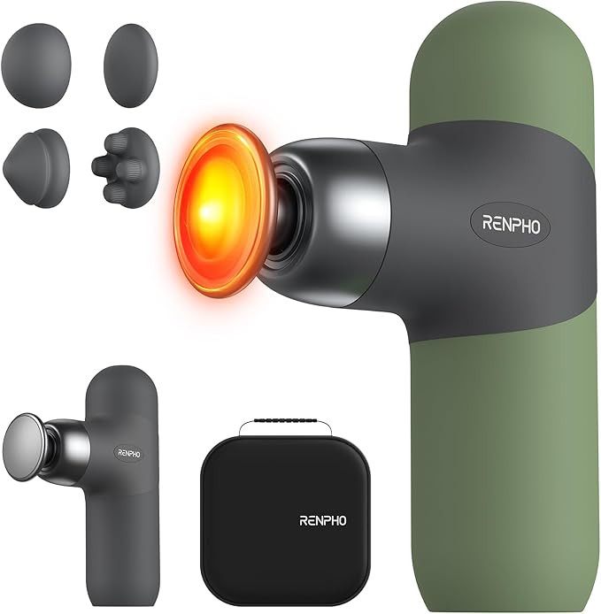RENPHO Mini Thermal Massage Gun with Heat, Christmas Birthday Gifts for Women Men, Portable Deep ... | Amazon (US)