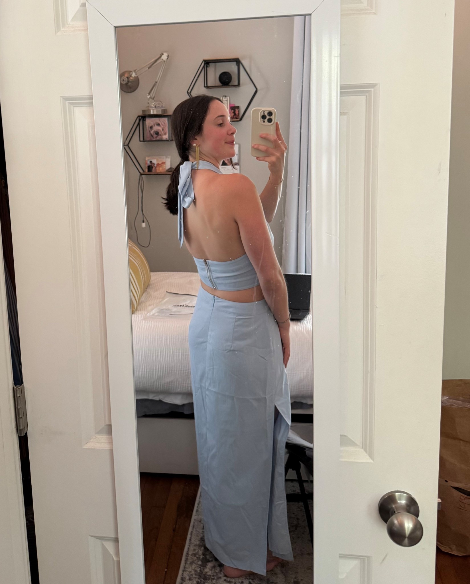 the back of the dress for my sister’s rehearsal dinner next month! see my last post for the halter front🤍🏹 

#LTKFindsUnder50 #LTKWedding #LTKParties