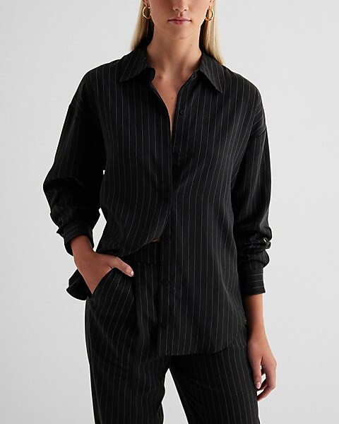 Striped Boyfriend Portofino Shirt | Express