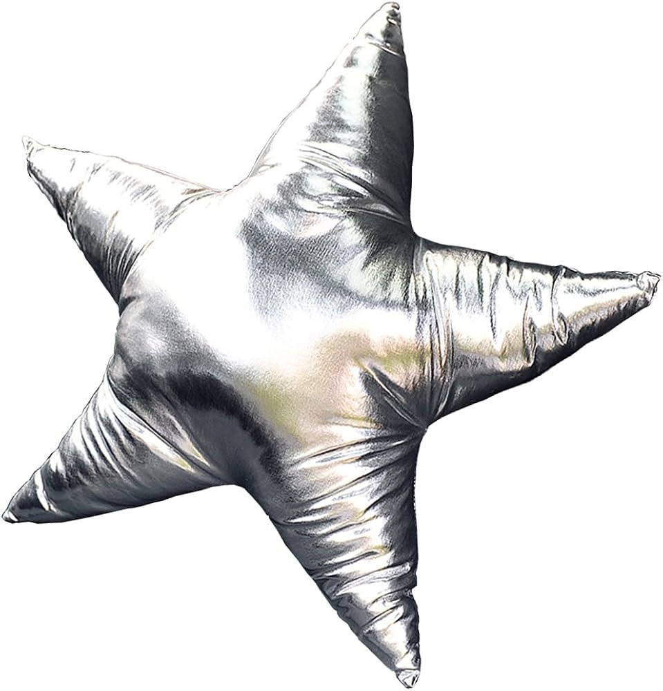 A.B Crew Shiny Cute Car Waist Cushion Back Support Cushion Home Sofa Decor(Silver Star) | Amazon (US)