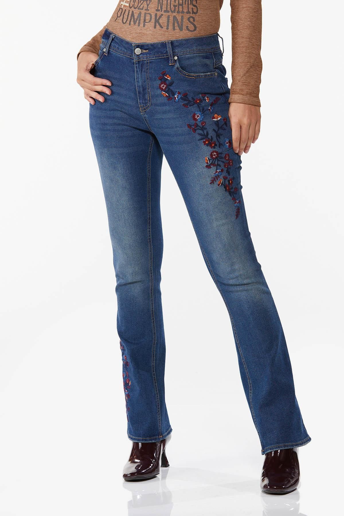 Petite Embroidered Bootcut Jeans | Cato Fashions