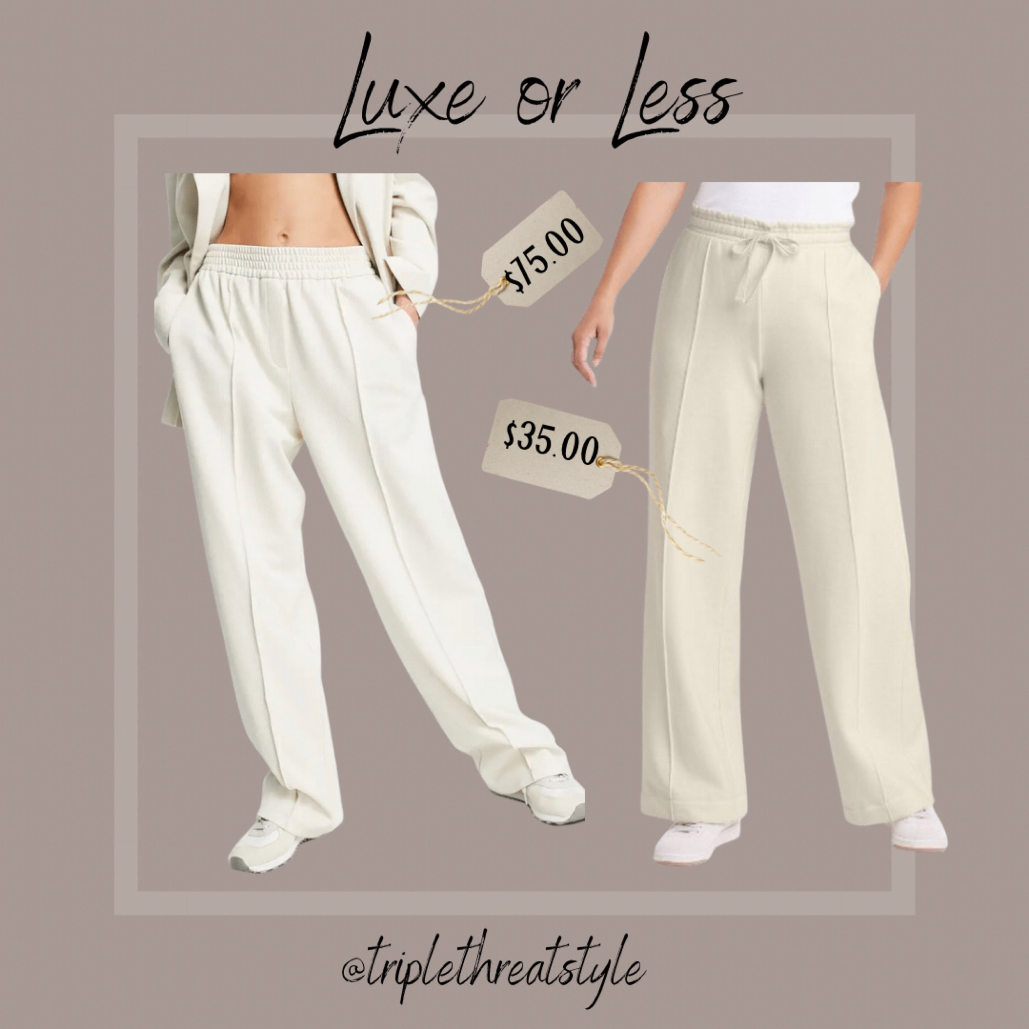 Luxe or Less

I found dupes for the top shop trousers that were a top seller of mine along with a matching blazer.

The DUPE is on sale for only $21!! 

Run!!! 