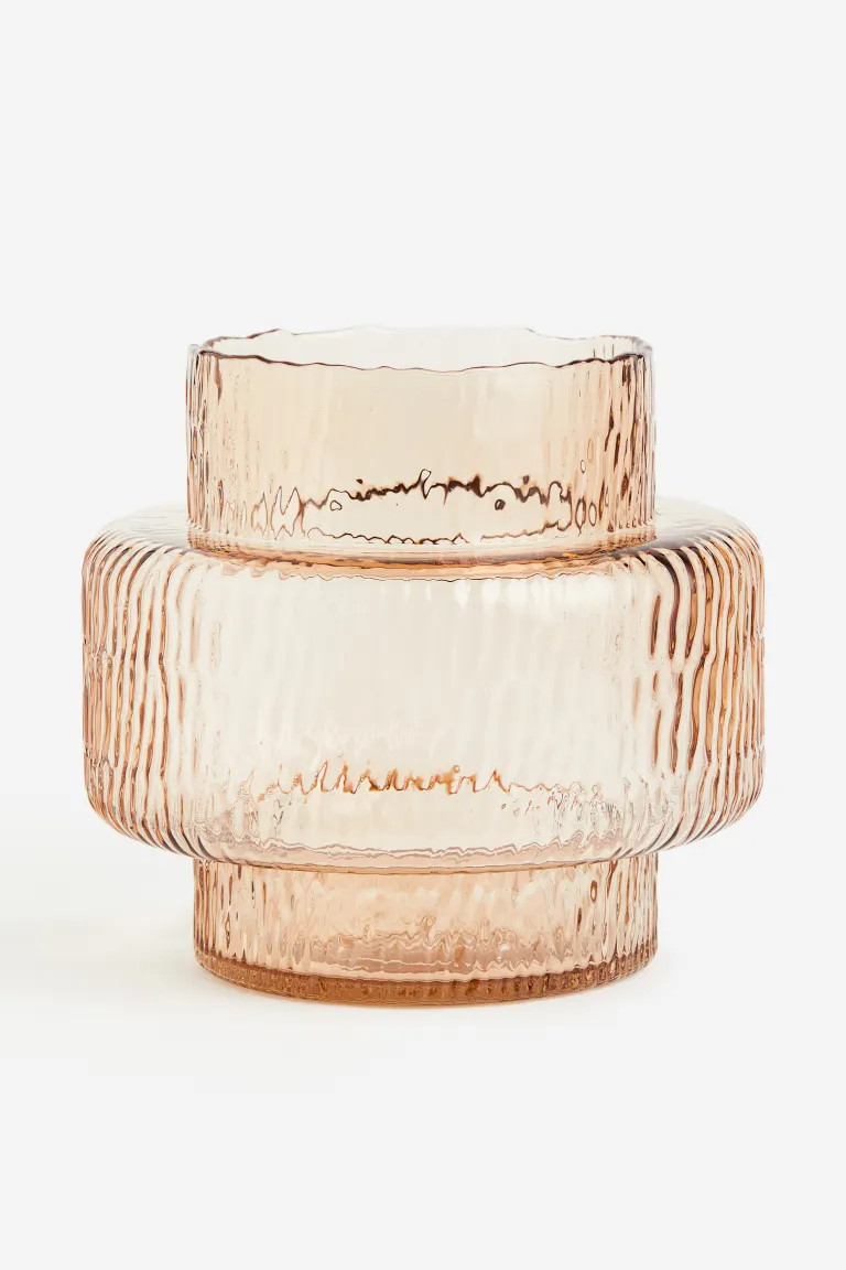 Glass Vase - Beige - Home All | H&M US | H&M (US + CA)