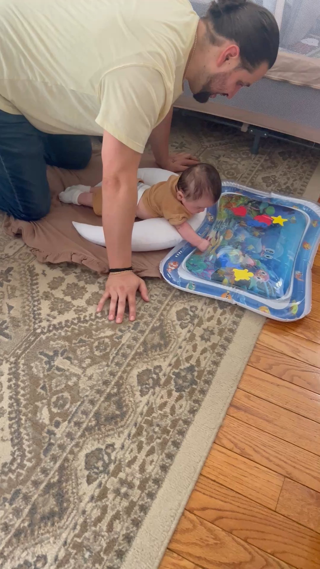 Got my baby the inflatable water play mat for tummy time and he LOVED IT!!! 

🥰✨

God i love my baby so much! 

#blessed #thankful

#LTKKids #LTKBaby #LTKFamily