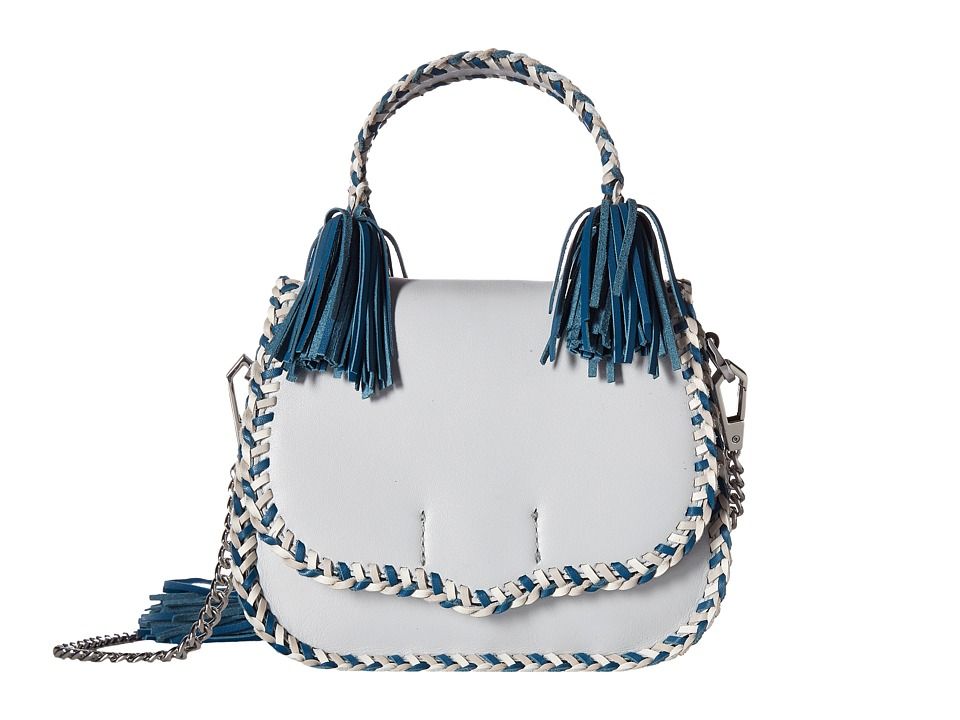 Rebecca Minkoff - Chase Medium Saddle Bag (Ice Blue Multi) Handbags | Zappos