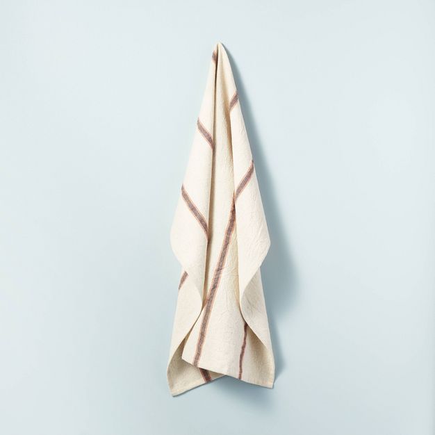 Tonal Stripe Flour Sack Kitchen Towel Brown/Orange/Natural - Hearth & Hand™ with Magnolia | Target