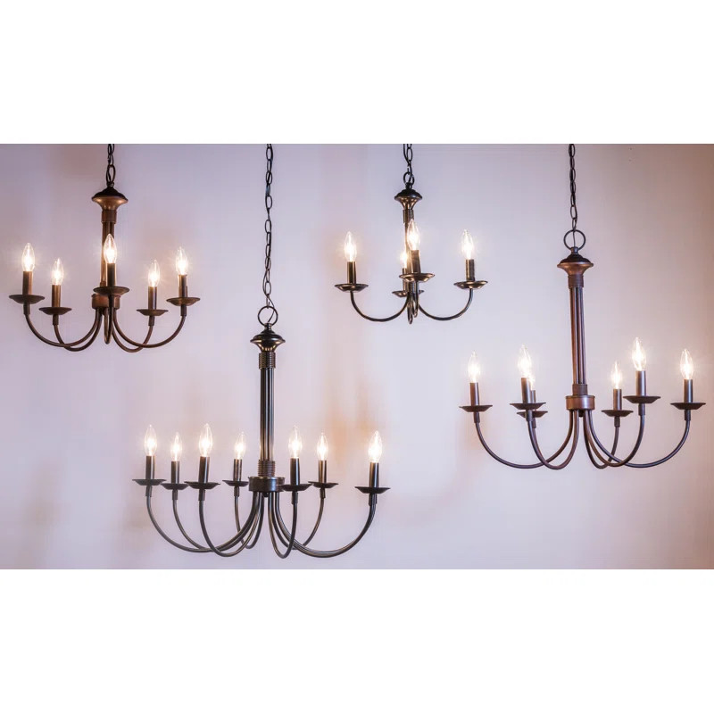 Rubbed Oil Bronze Shaylee 5-Light Candle Style Classic / Traditional Chandelier | Wayfair North America