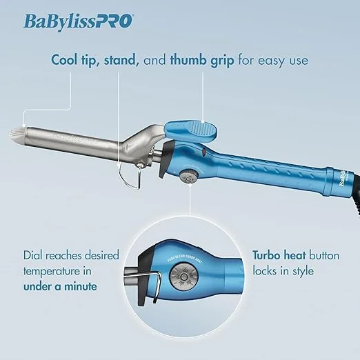 BaBylissPRO Nano Titanium 1.25" Spring Curling Iron | Walmart (US)