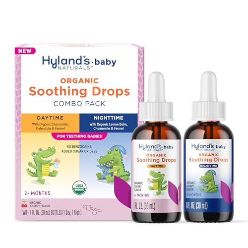 Hyland's Baby Organic Daytime and Nighttime Soothing Drops Combo Pack, Drops for Oral Discomfort, 2 oz. | Amazon (US)