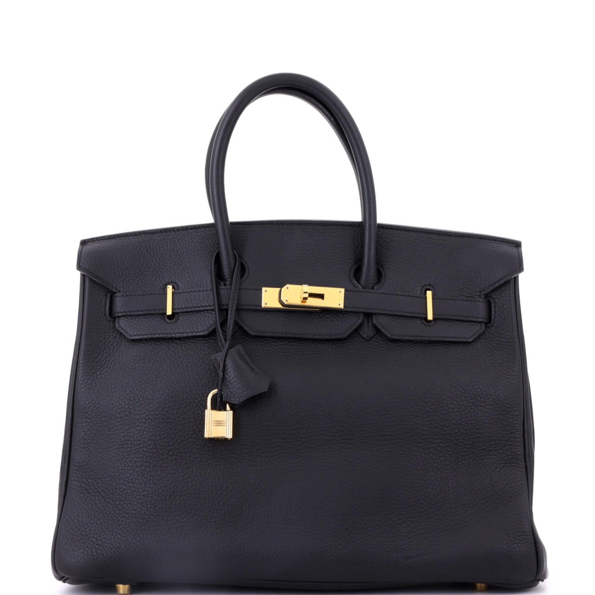 Pre-Owned HERMES Birkin 35 Handbag Black Togo with Gold Hardware - Black | Macy's