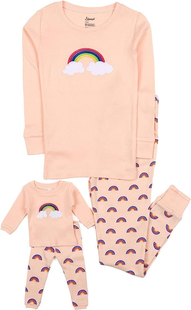 Leveret Kids & Toddler Pajamas Matching Doll & Girls Pajamas 100% Cotton Pjs Set (Toddler-14 Year... | Amazon (US)