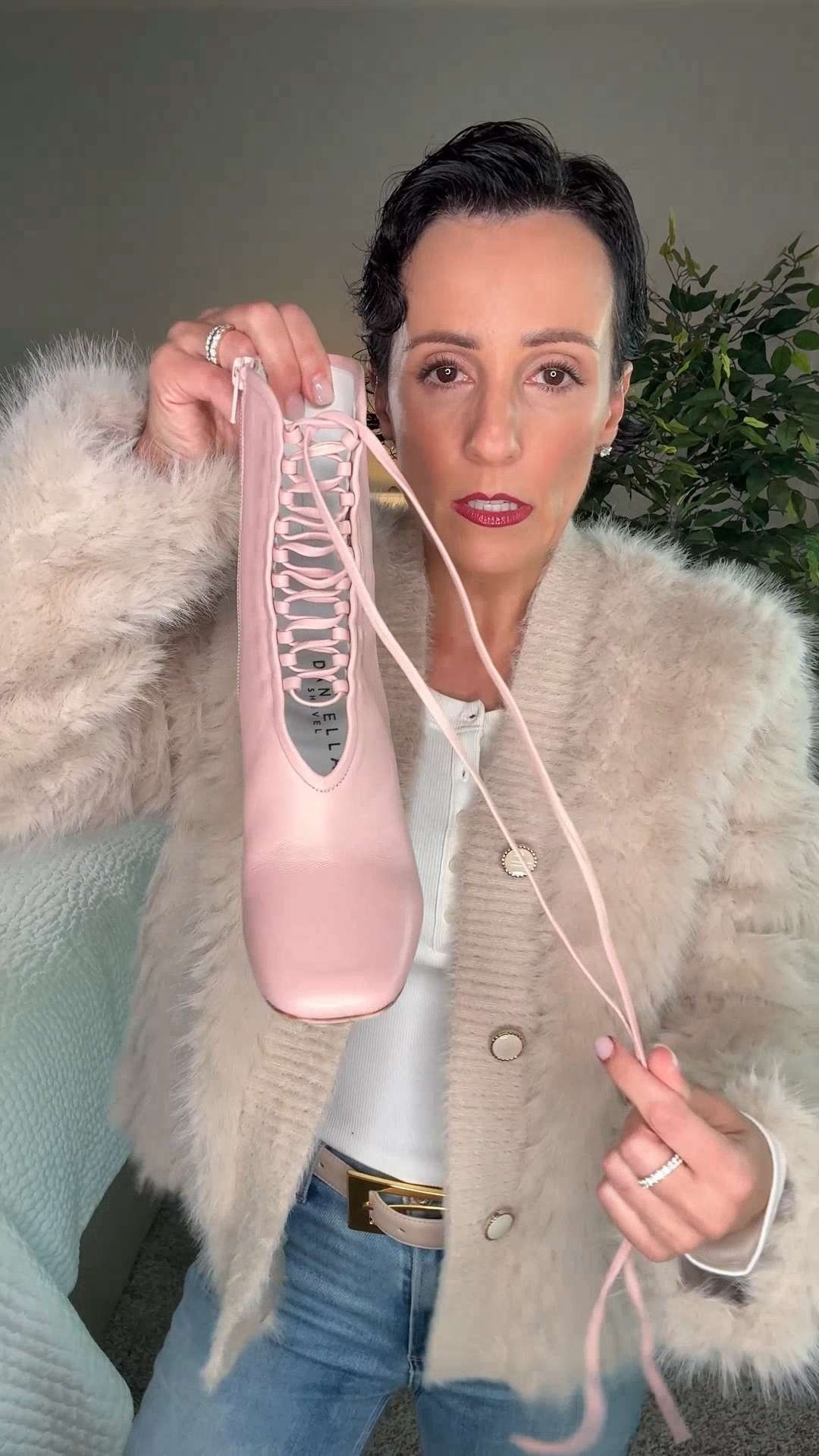  How beautiful are these booties? Come on now. Are these not gorgeous? Yes, they come in neutral colors too. I had a very difficult time deciding on what color, but because I'm always buying neutrals and getting neutrals, I'm like, let's go with these gorgeous pink yeah, extremely comfortable, buttery, soft. 

 #LTKootd #LTKOver40 #LTKPetite