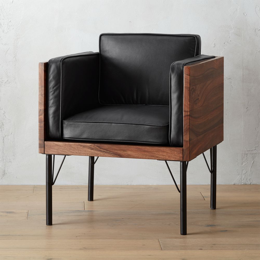 borough leather chair | CB2