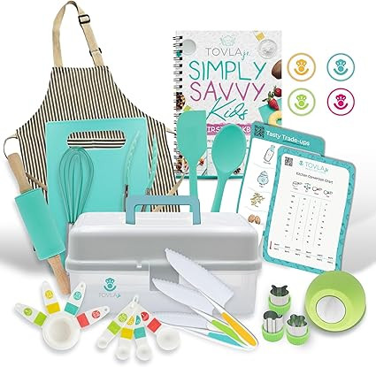 Tovla Jr. Kids Real Cooking and Baking Gift Set with Cookbook and Storage Case- Montessori Comple... | Amazon (US)