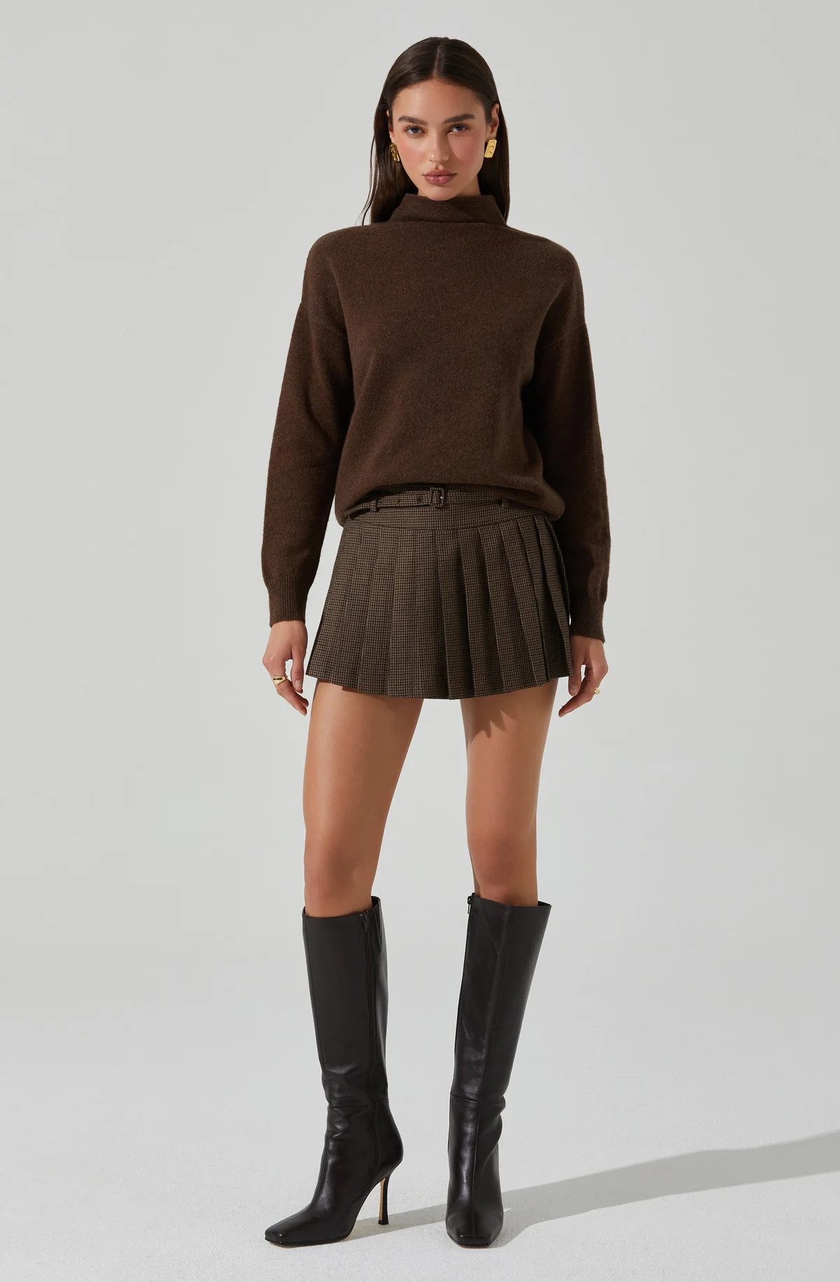 Hina Plaid Pleated Skort | ASTR The Label (US)