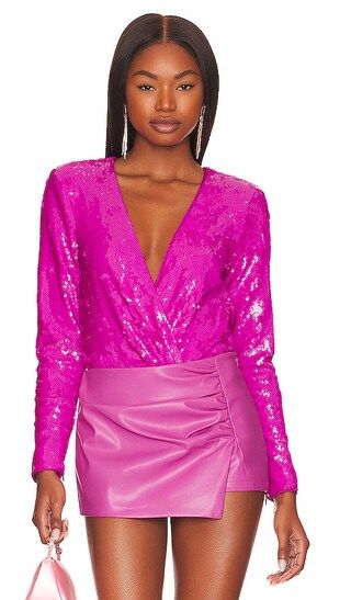 Malia Bodysuit in Hot Pink | Revolve Clothing (Global)
