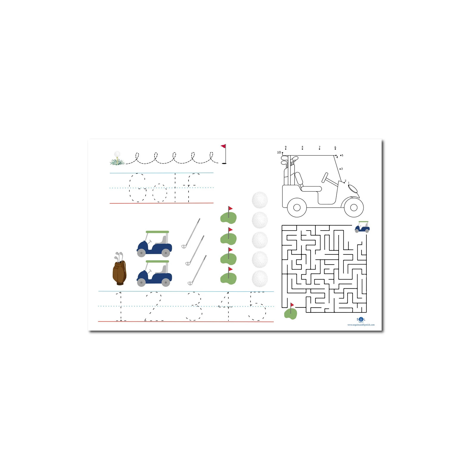 Paper placemat Golf placemat Golf activity placemat Golf | Etsy | Etsy (US)