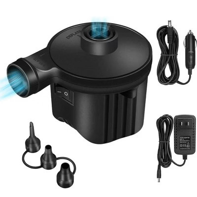 Swtroom Electric Air Pump Portable Quick-Filled with 3 Nozzles for Outdoor Camping Inflatables | Target