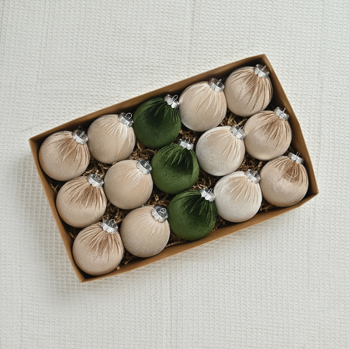 Christmas Tree Ornaments Velvet Balls - Pack of 15pcs Shatterproof Xmas Bulbs Decorations Set - M... | Walmart (US)