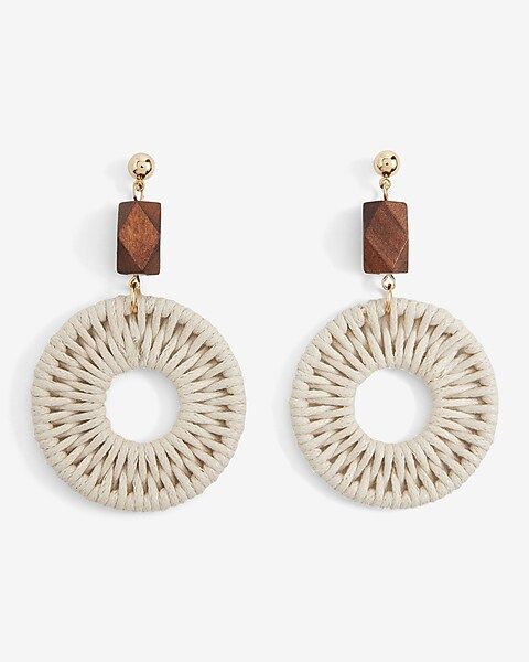 Yarn Circle Drop Earrings | Express
