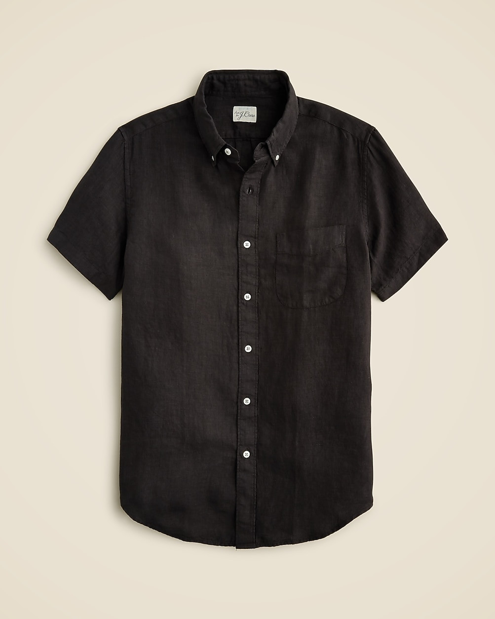Short-sleeve Baird McNutt garment-dyed Irish linen shirt | J. Crew US
