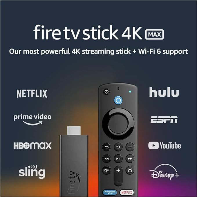 Fire TV Stick 4K Max streaming device, Wi-Fi 6, Alexa Voice Remote (includes TV controls) | Amazon (US)