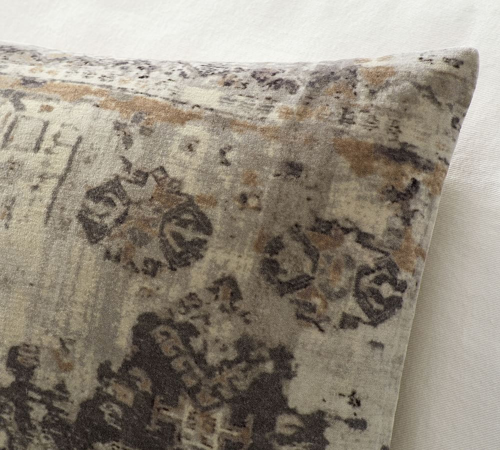 Zayden Printed Velvet Pillow Cover | Pottery Barn (US)