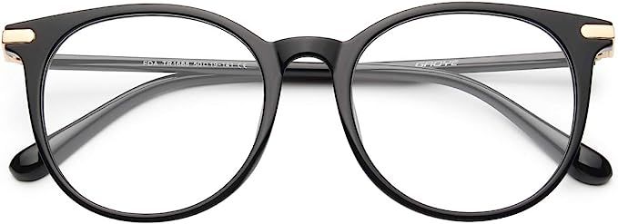 Gaoye Blue Light Blocking Glasses, Stylish Retro Round Frame Anti UV Ray Computer Gaming Eyeglass... | Amazon (US)