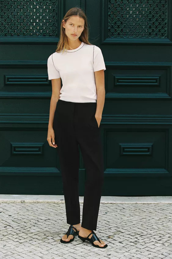 SOFT CROPPED TROUSERS | Zara UK
