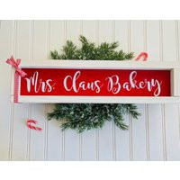 Mrs Claus Bakery Farmhouse Style Kitchen Christmas Sign | Etsy (US)