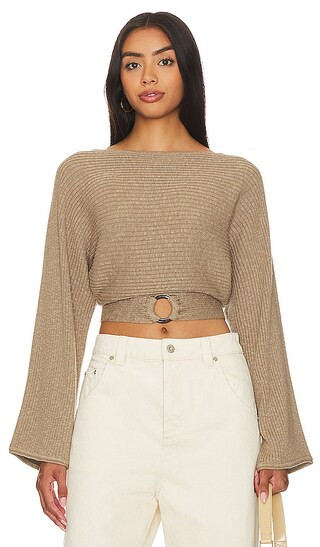 Tularosa Deliz O Ring Sweater in Tan. - size L (also in XL) | Revolve Clothing (Global)
