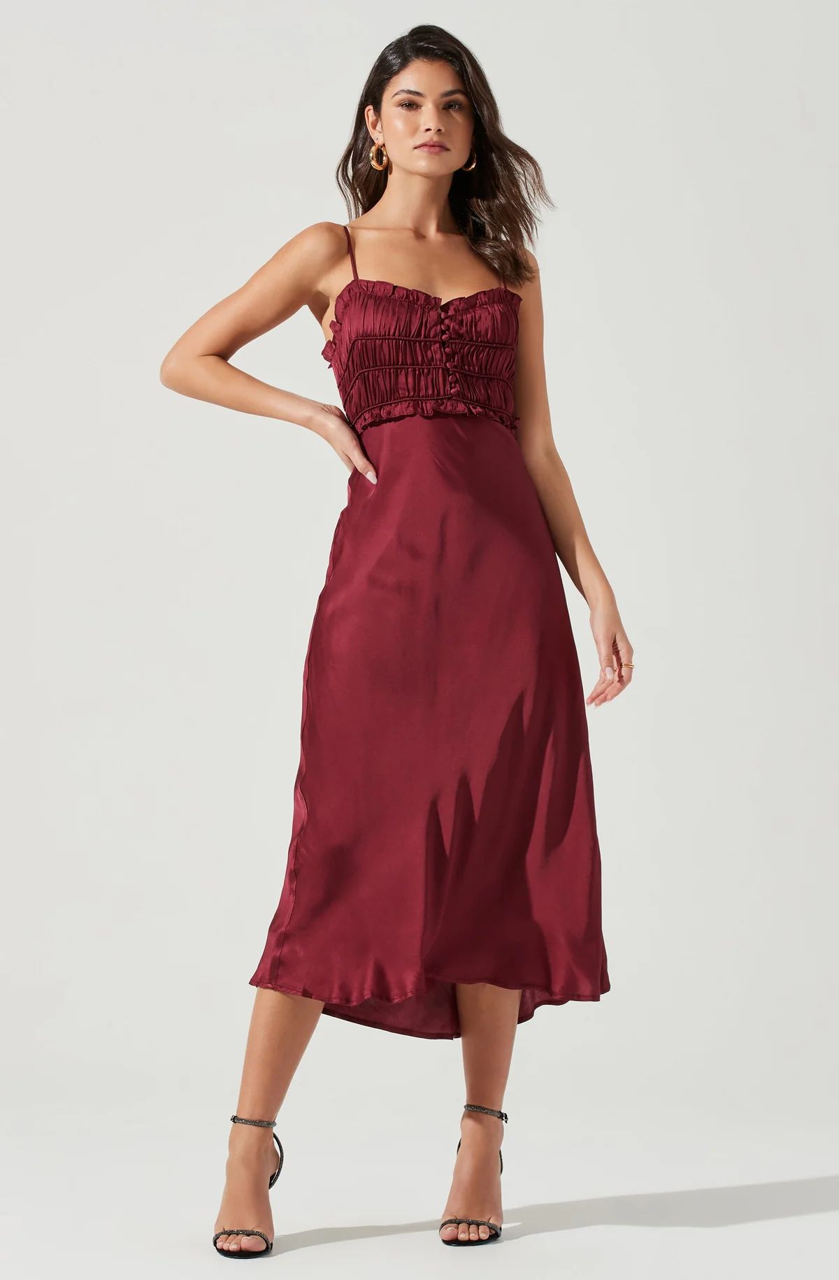 Zola Smocked Midi Dress | ASTR The Label (US)