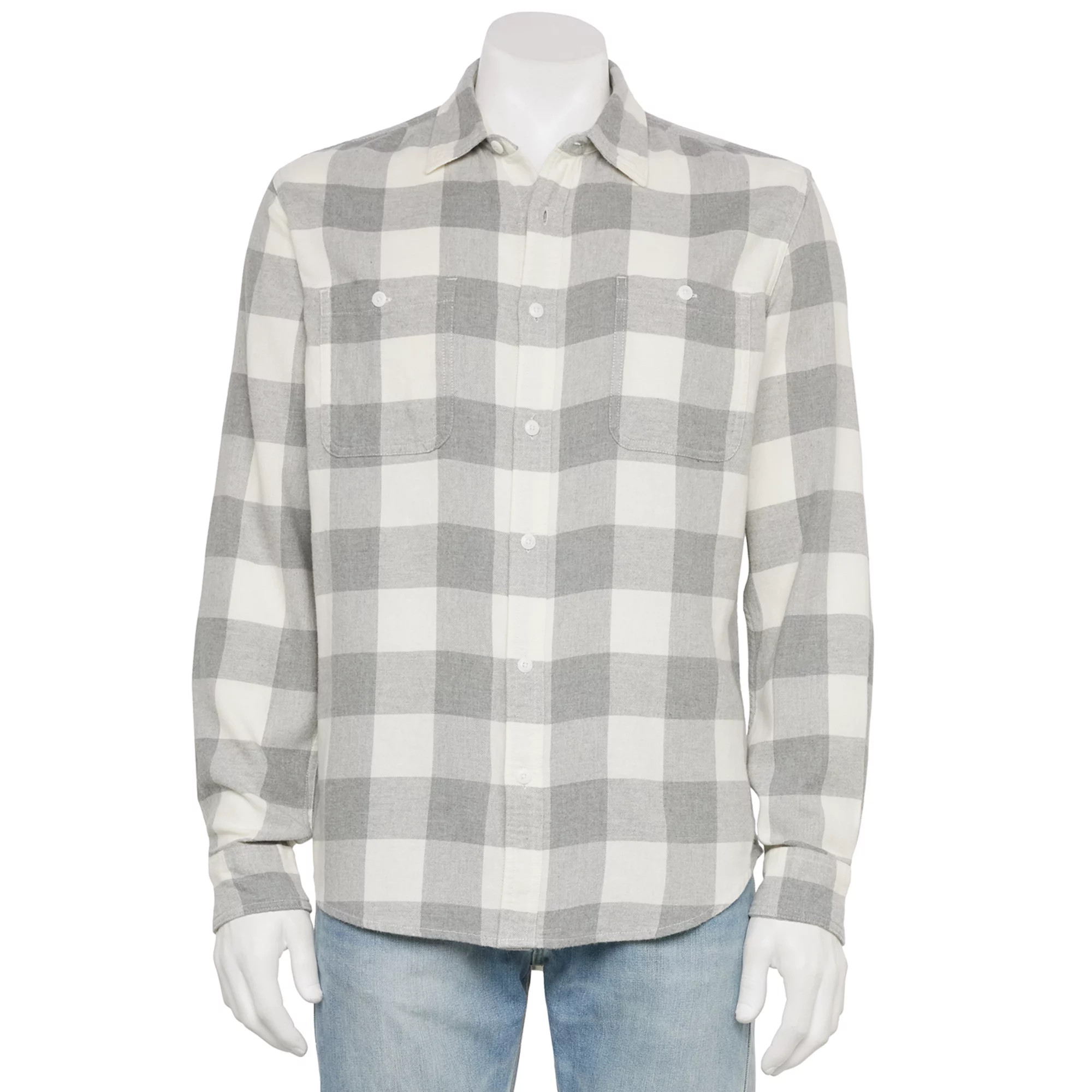 Men's Sonoma Goods For Life® Supersoft Flannel Button-Down Shirt | Kohl's