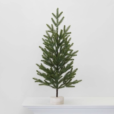 Large Lit Pine Tree Decorative Christmas Figurine Green - Wondershop™ | Target