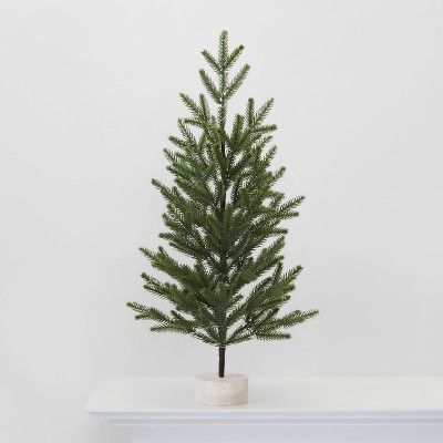 Large Lit Pine Tree Decorative Christmas Figurine Green - Wondershop™ | Target