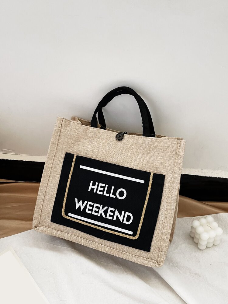 Letter Graphic Tote Bag | SHEIN
