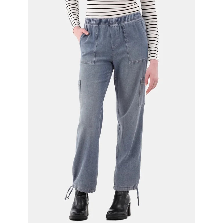 No Boundaries Pull On Cargo Jeans, Women's | Walmart (US)